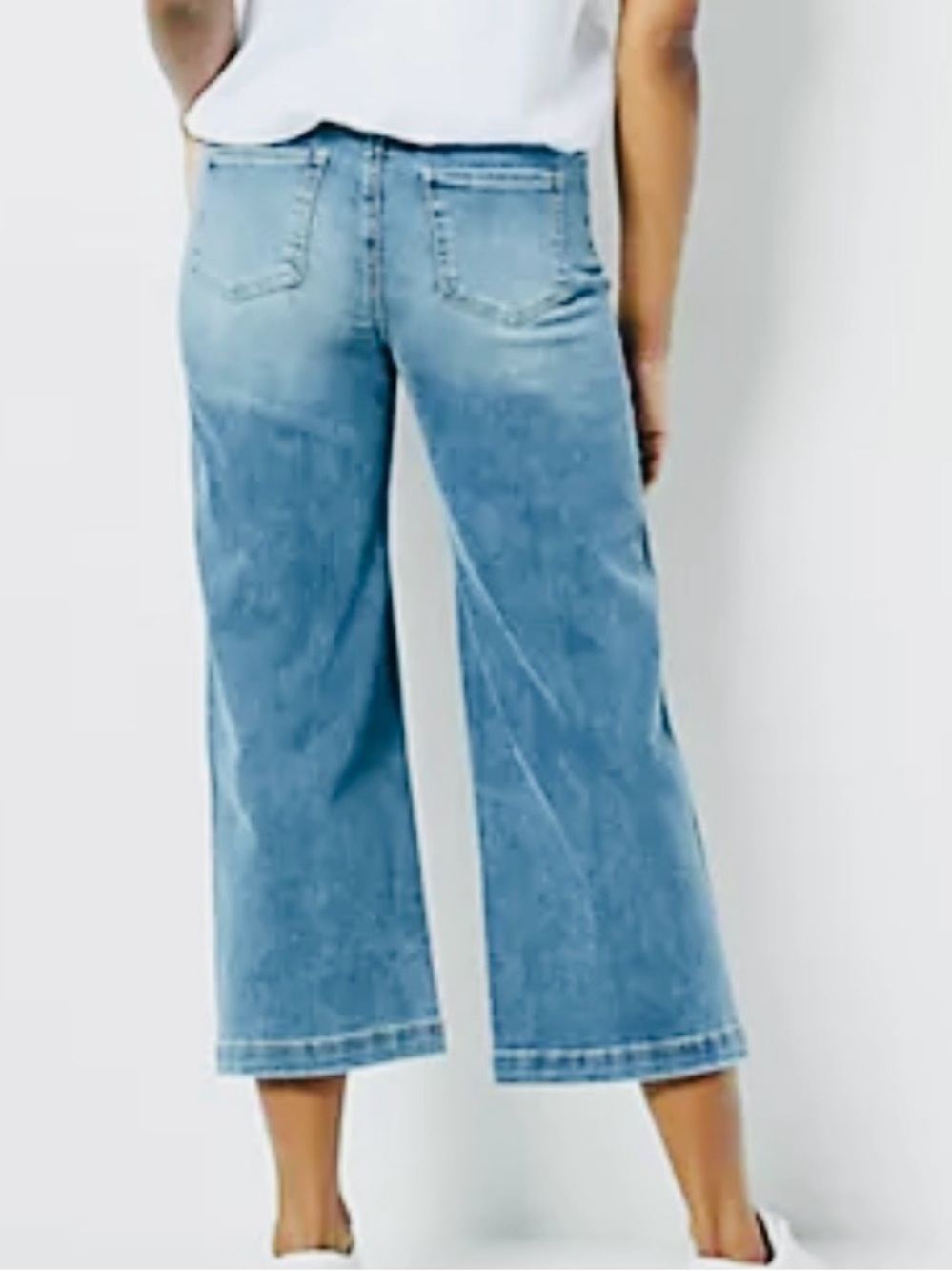 NYDJ Light Blue (Loire) Ankle Length Teresa Wide-Leg Jeans - NWT -size 12 - Picture 2 of 13